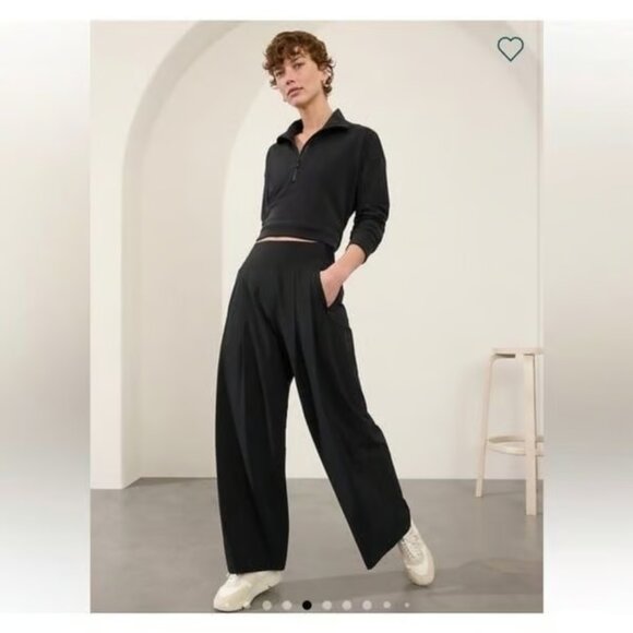 NWOT Athletha Brooklyn Wide Leg Pants 10 P - Picture 1 of 9